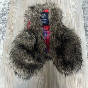 American Eagle fur vest